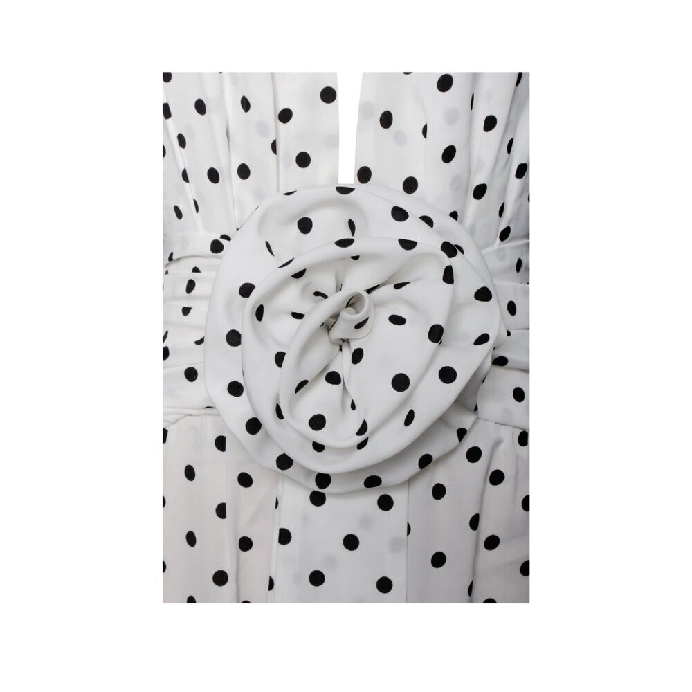 Oriana White Polka Dots Halter Jumpsuit - Picture 13 of 14
